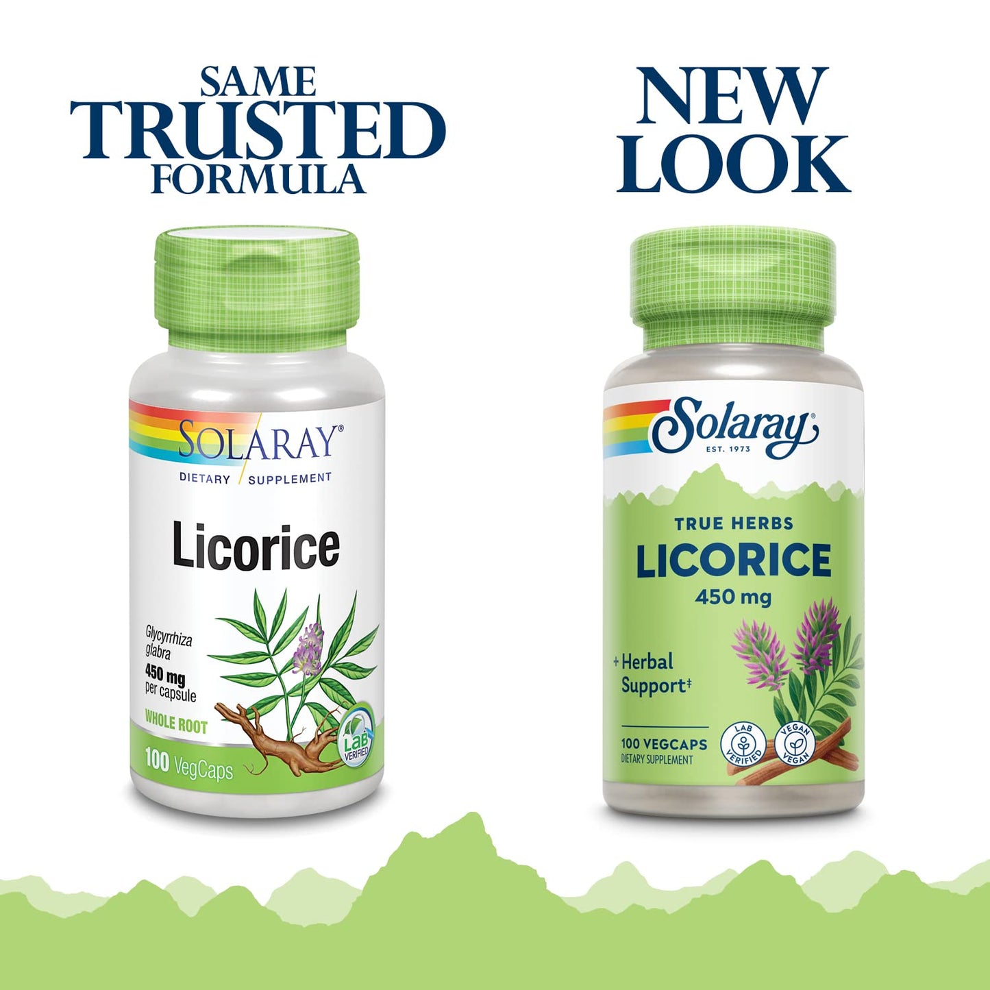 SOLARAY Licorice Root 450mg – Digestive, Liver & Menopausal Support | Non-GMO Vegan | 100 VegCaps