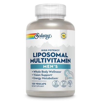 SOLARAY Liposomal Multivitamin for Men – Enhanced Absorption, Immune & Energy Support, Vegan & Soy Free, 60 Servings
