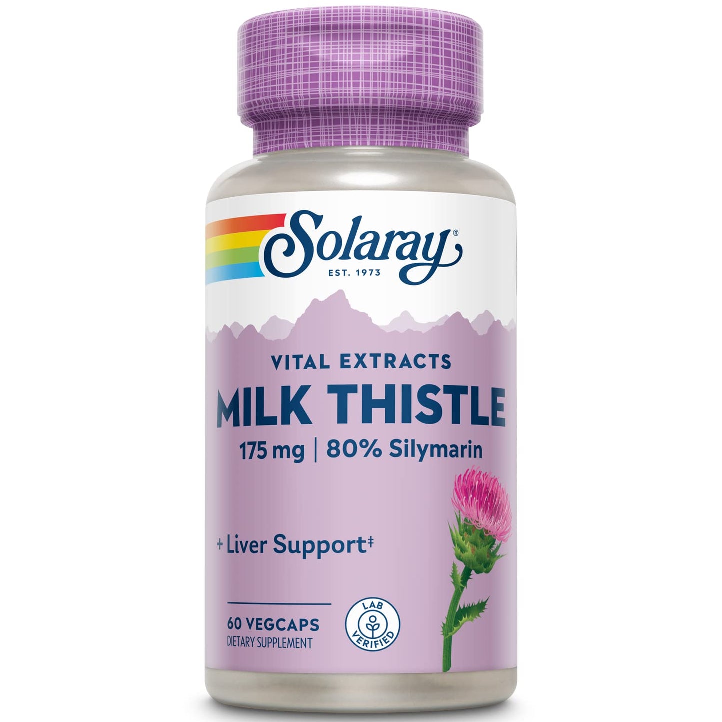 SOLARAY Milk Thistle Seed Extract 175mg – Antioxidant Liver Support, Non-GMO & Vegan