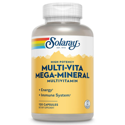 SOLARAY Multi-Vita Mega-Mineral Multivitamin for Women & Men – Energy & Immunity