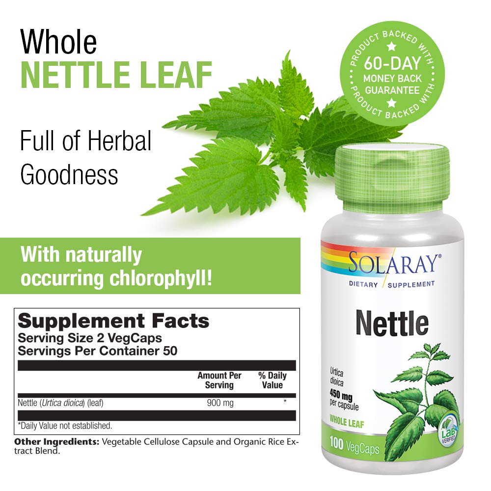 SOLARAY Nettle Leaf 900 mg – Vegan Urinary & Prostate Health