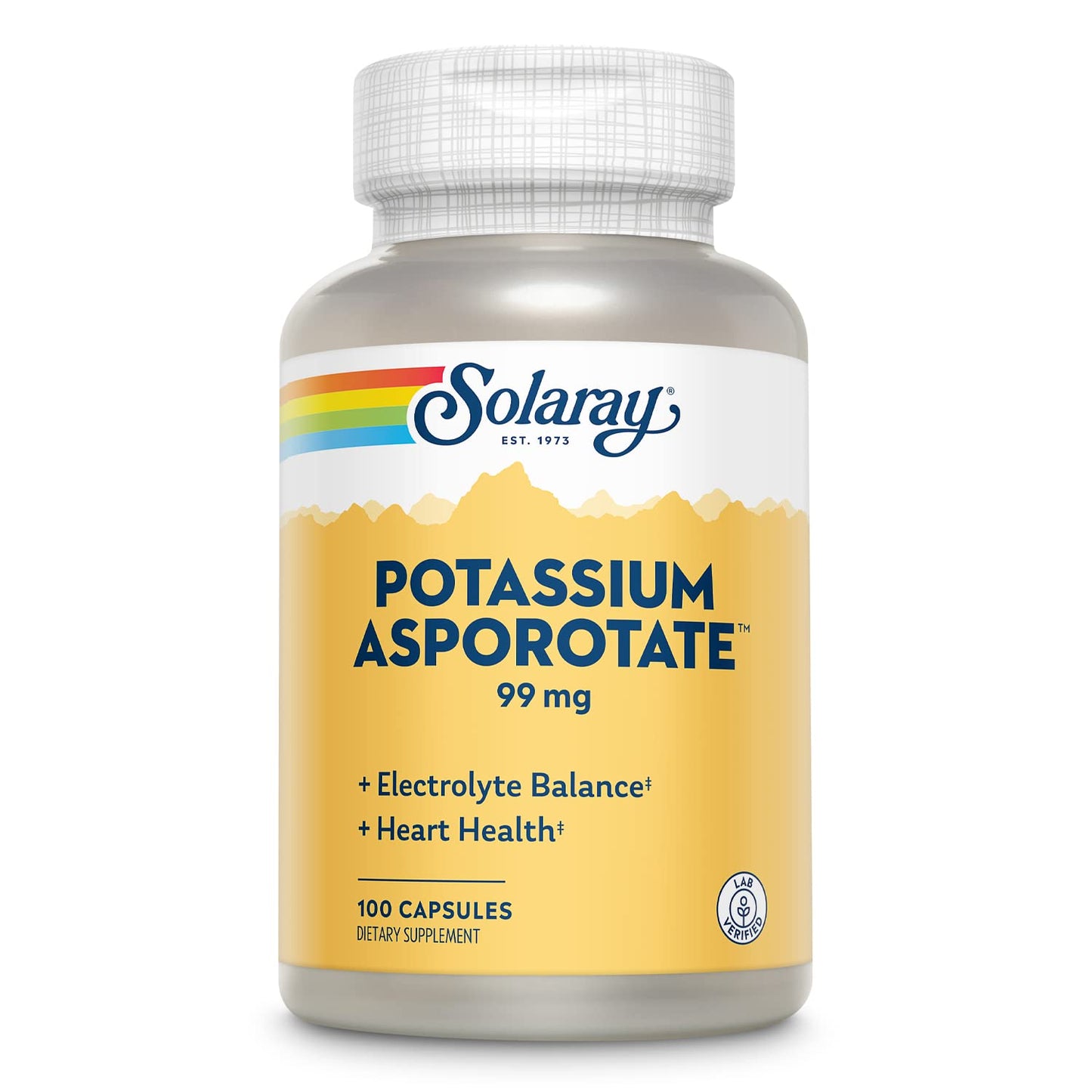 Solaray Potassium Asporotate Chelated Supplement – Electrolyte Balance & Heart Health