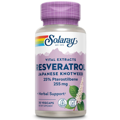 SOLARAY Super Resveratrol with Pterostilbene – 250 mg VCapsules (30 Count)