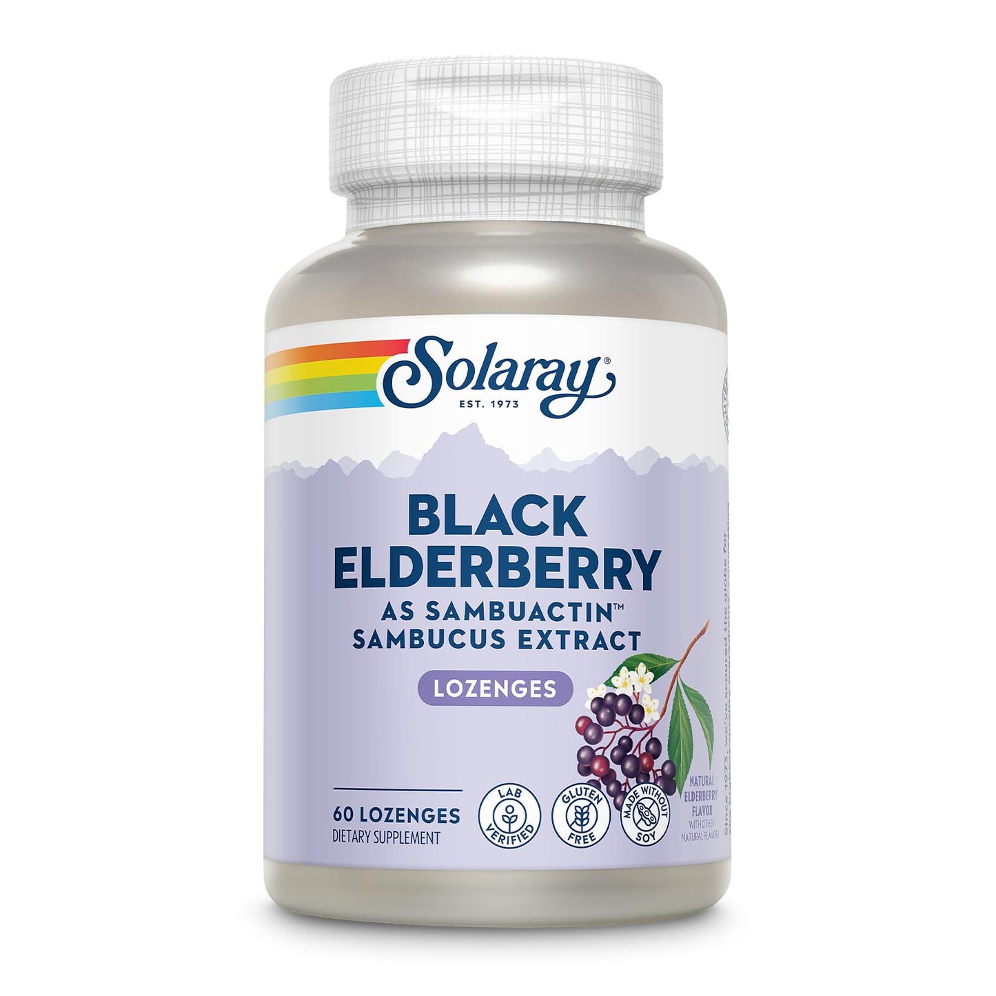 Solaray SambuActin Elderberry Extract - 60 Lozenges
