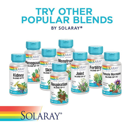 SOLARAY Sleep Blend SP-17 | Herbal Sleep Support, Non-GMO, Vegan | 100 VegCaps