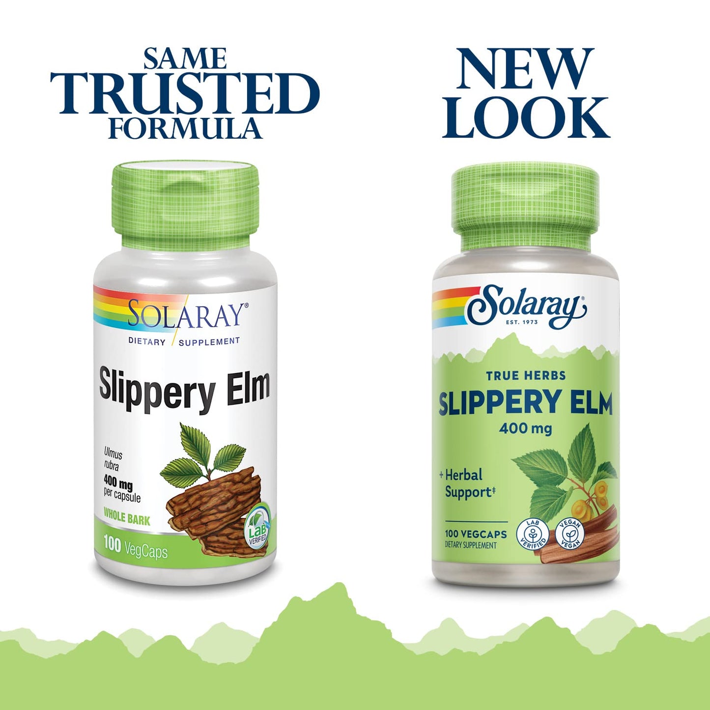 SOLARAY Slippery Elm Bark Capsules 400 mg – Soothing Herbal Support