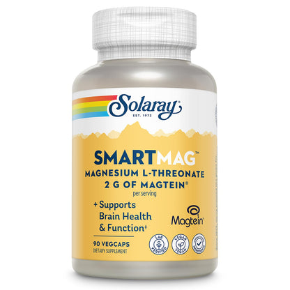 SOLARAY SmartMag Magtein Magnesium L-Threonate 2g – Brain Health Support, 30 Servings – Vegan