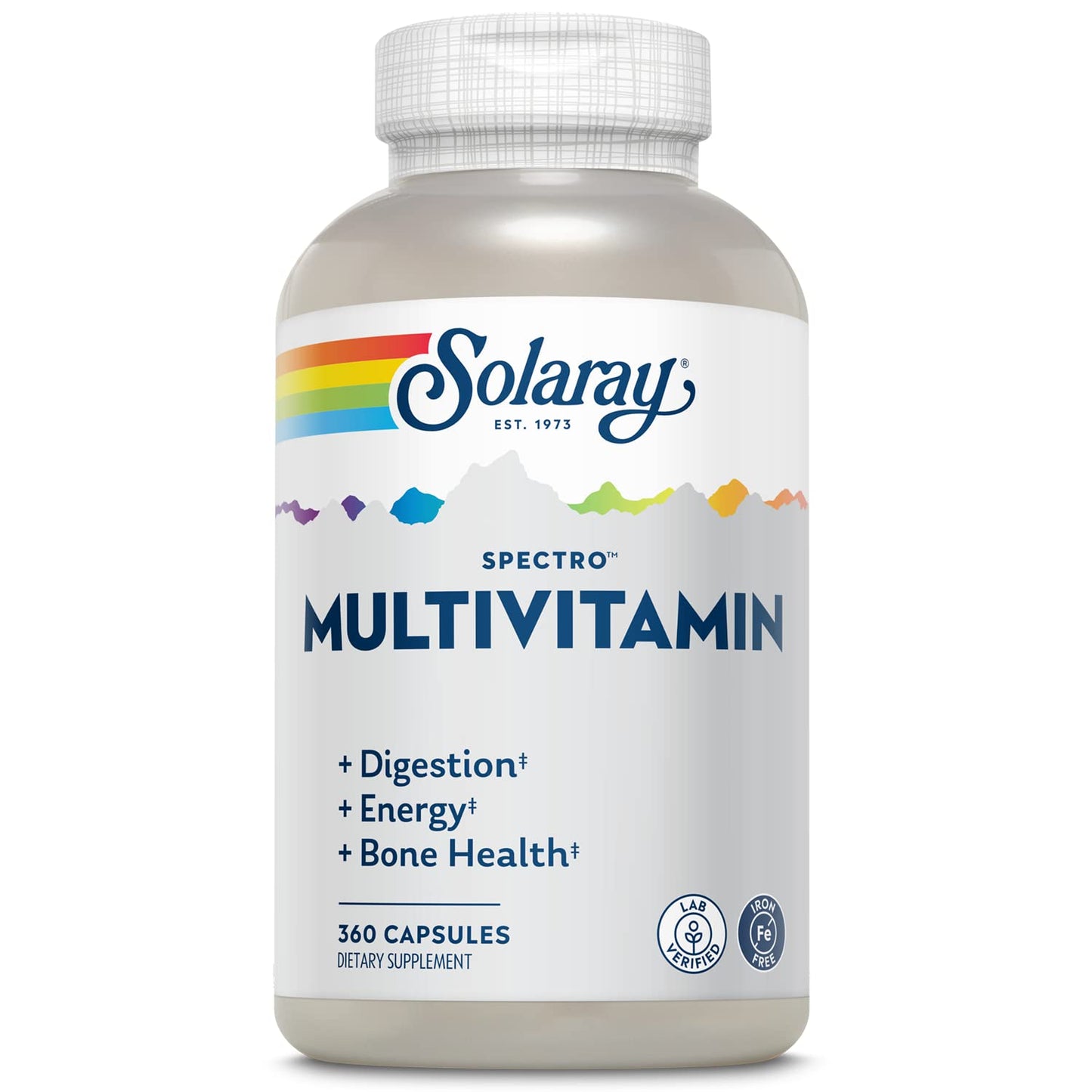 SOLARAY Spectro Multivitamin Iron Free – Calcium, Magnesium & Digestive Enzymes