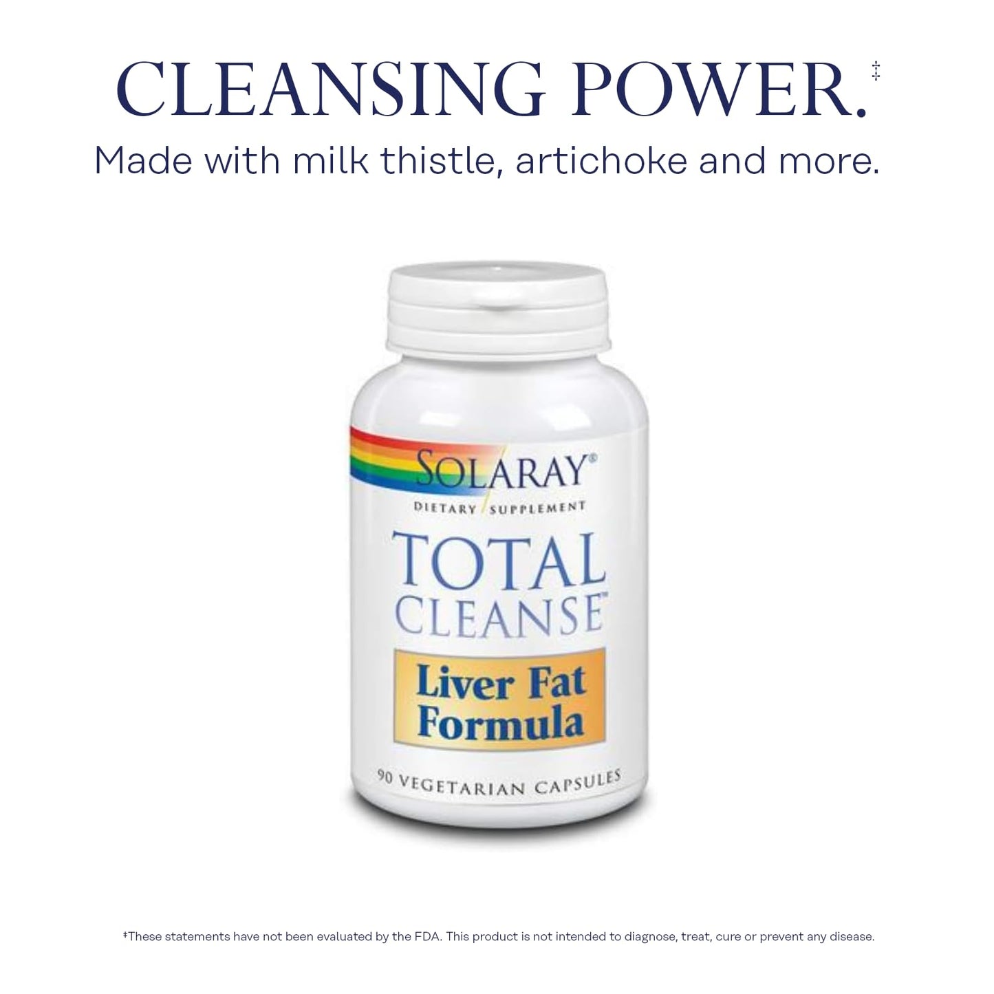 SOLARAY Total Cleanse Liver Fat Formula, Veg Cap (Btl-Plastic) | 90ct