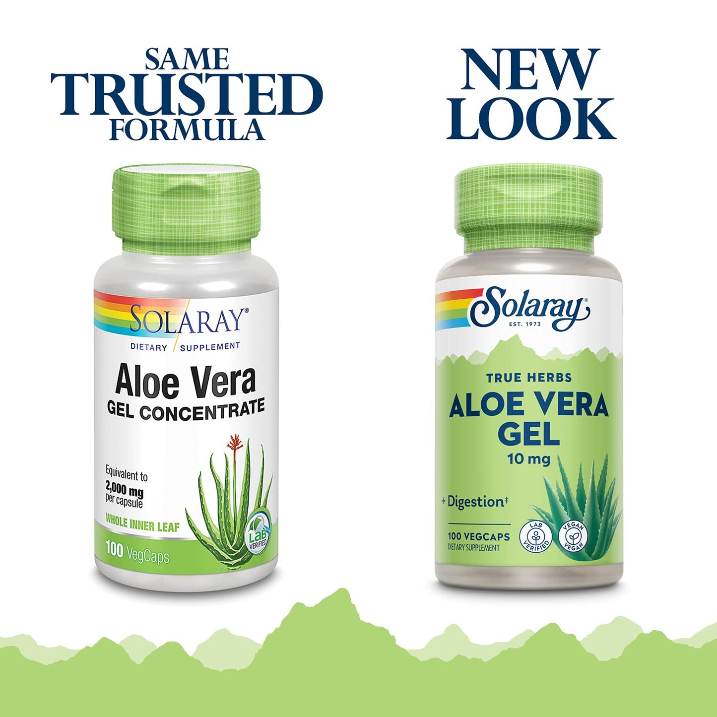 SOLARAY Aloe Vera Gel 200X Capsules – 2000 mg Fresh Gel with Ginger & Parsley