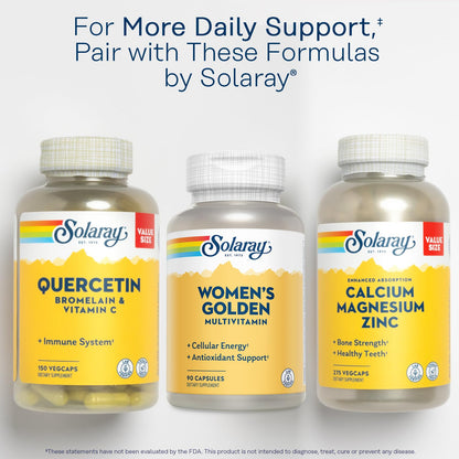 SOLARAY Women's Golden Multi-Vita-min Capsules, 90 Count - Multivitamin & Mineral