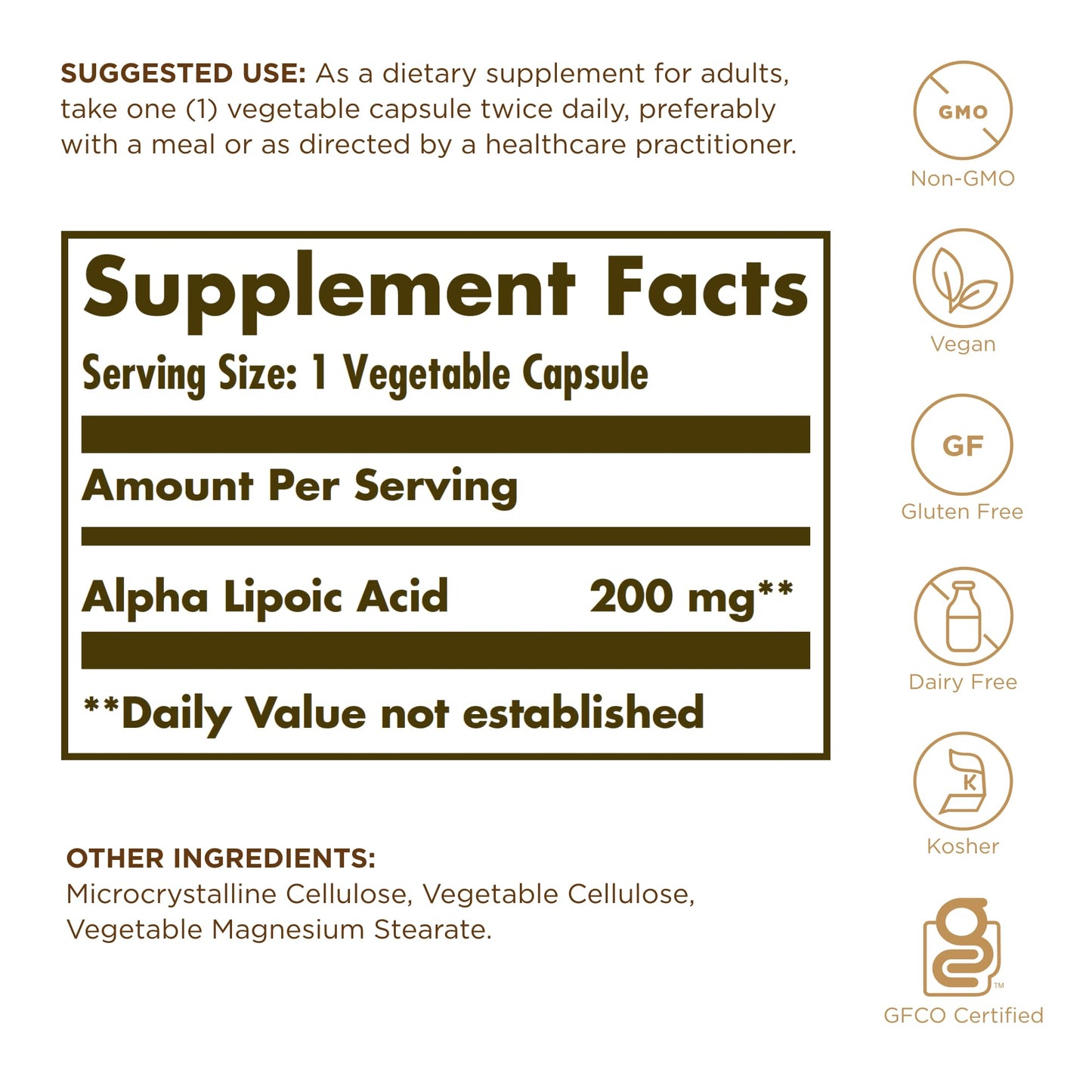Solgar Alpha Lipoic Acid 200 mg – 50 Vcaps (3-Pack) | Antioxidant Support
