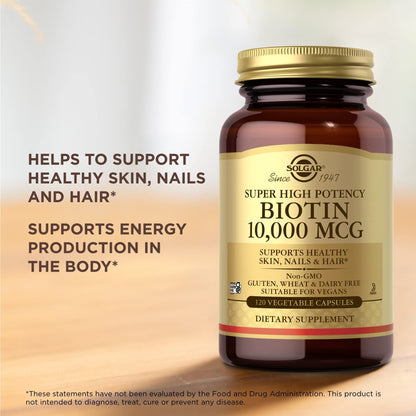 Solgar Biotin 10,000 mcg – 240 Servings (Pack of 2) – Vegan, Gluten Free