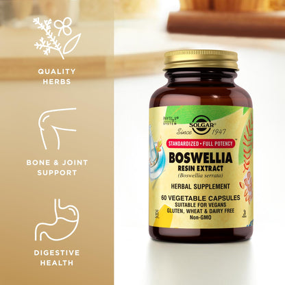SOLGAR Boswellia Resin Extract Vegetable Caps, 60 CT - Standardized Herbal Extract