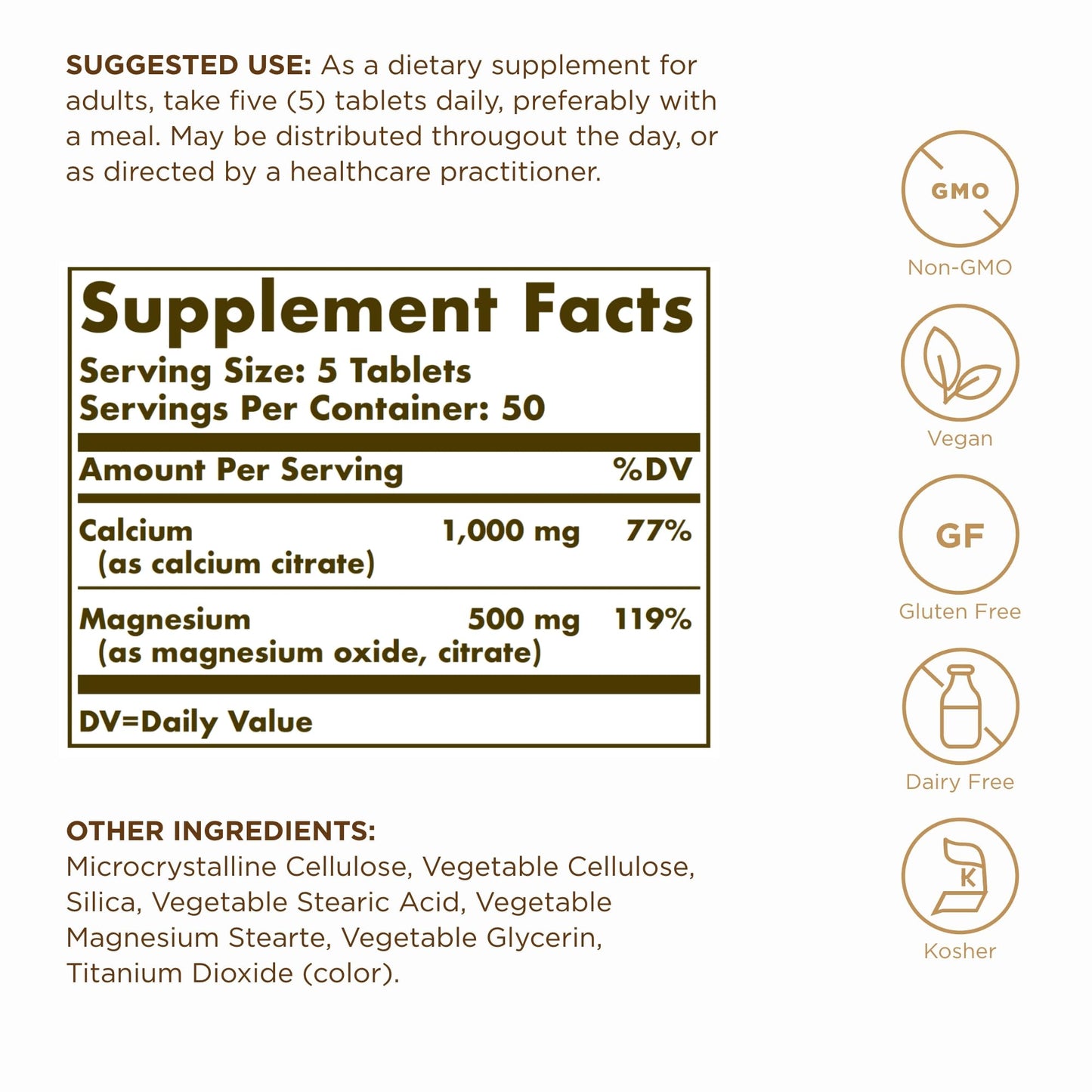 Solgar Calcium Magnesium Citrate – 250 Tablets (Pack of 3) | 150 Total Servings | Supports Healthy Bones & Teeth, Musculoskeletal & Nervous System | Non-GMO & Vegan