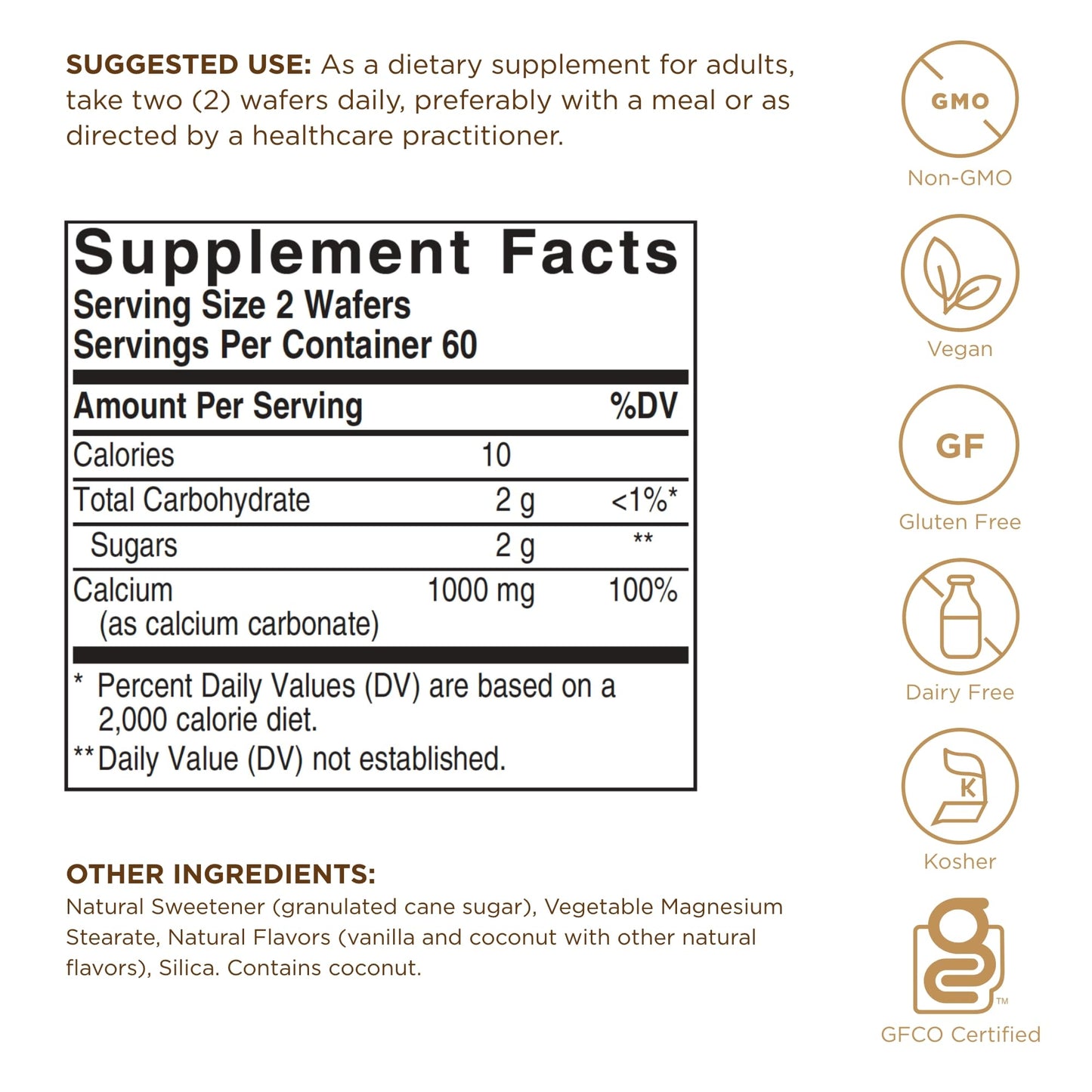 Solgar Chewable Calcium 500 mg - 180 Total Servings (Pack of 3) | Non-GMO, Vegan, Gluten & Dairy Free