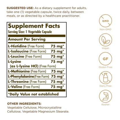 Solgar Essential Amino Complex – 180 Servings (2x90), Vegan, Non-GMO, Gluten Free