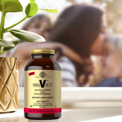 Solgar Formula VM-75 Multivitamin 180 Tablets – Chelated Minerals, Vegan, Gluten Free, Kosher