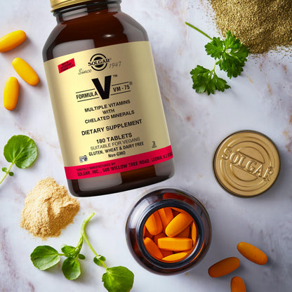 Solgar Formula VM-75 Multivitamin 180 Tablets – Chelated Minerals, Vegan, Gluten Free, Kosher