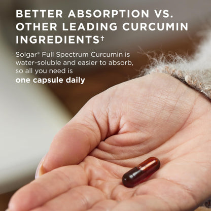 Solgar Full Spectrum Curcumin – 90 LCaps x2 Pack | Superior Absorption, Brain & Joint Health | Non-GMO, Vegan, Gluten Free