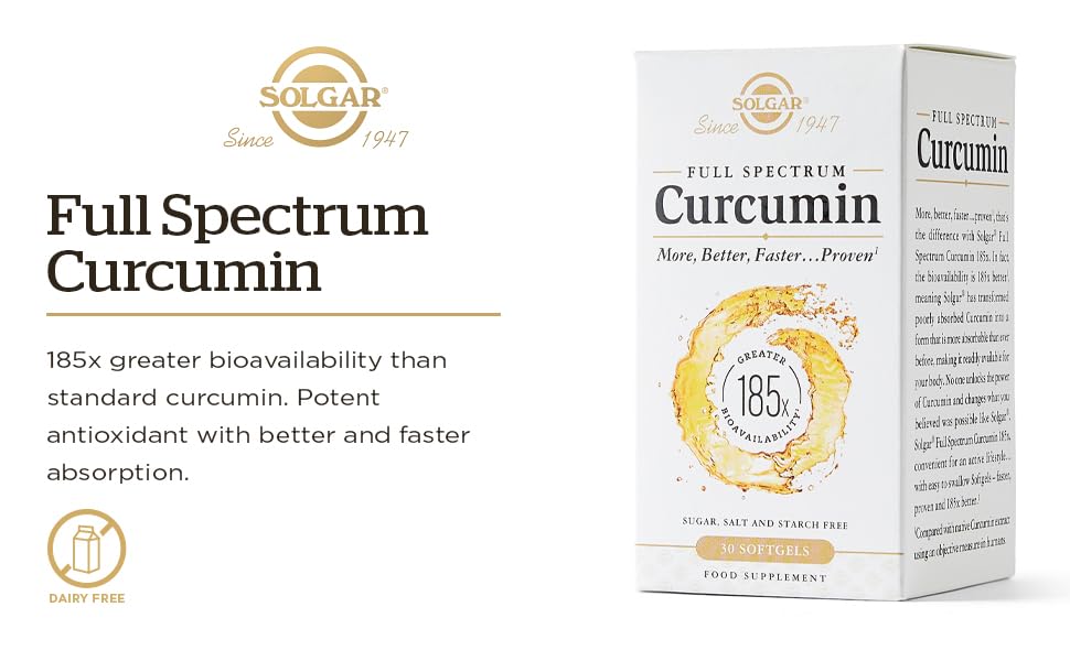 Solgar Full Spectrum Curcumin - 90 LiCaps | Superior Absorption, Brain, Joint & Immune Health | Non-GMO, Vegan, Gluten Free, Dairy Free