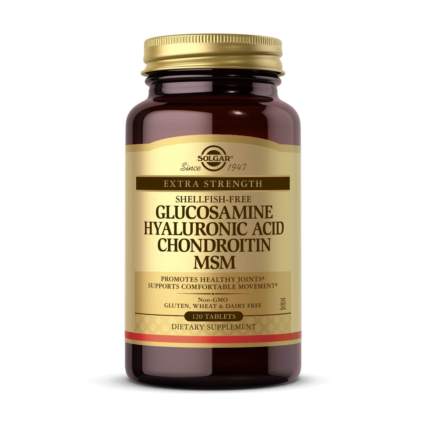 Solgar Glucosamine Hyaluronic Acid Chondroitin MSM 120 Tablets – Joint Support, Mobility & Flexibility | Extra Strength, Shellfish Free, Non-GMO, Gluten Free