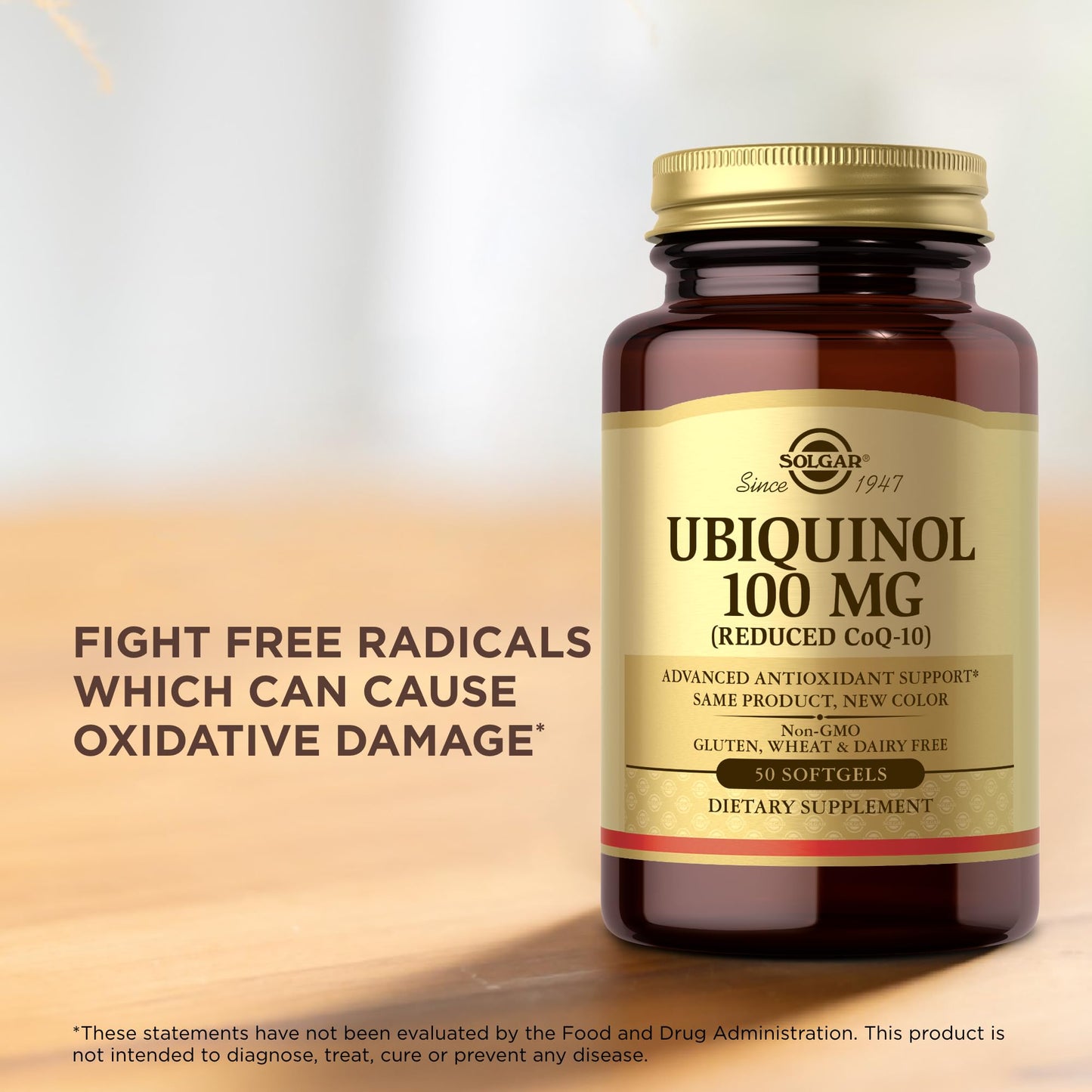 Solgar Ubiquinol 100 mg CoQ-10 Softgels – 100 Servings, Non-GMO, Gluten Free
