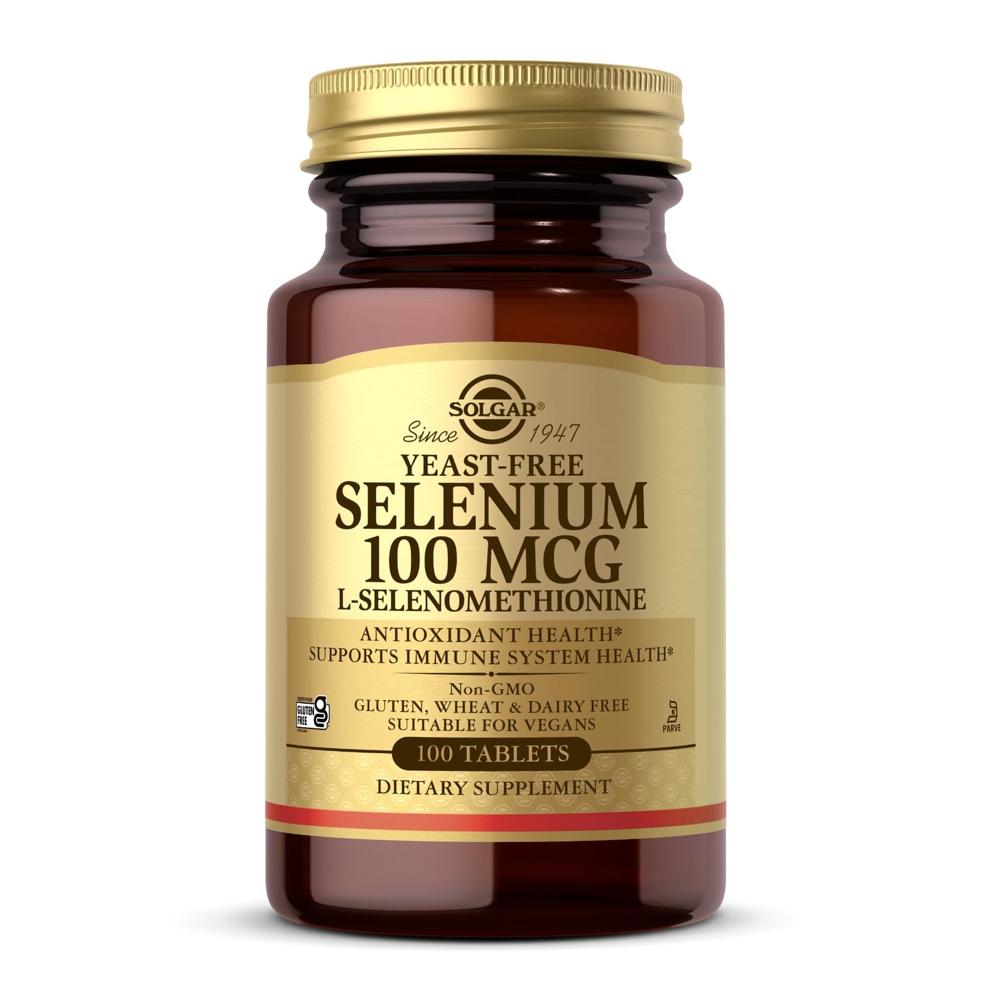 Solgar Yeast-Free Selenium 100 mcg - 100 Tablets | Antioxidant & Immune Support