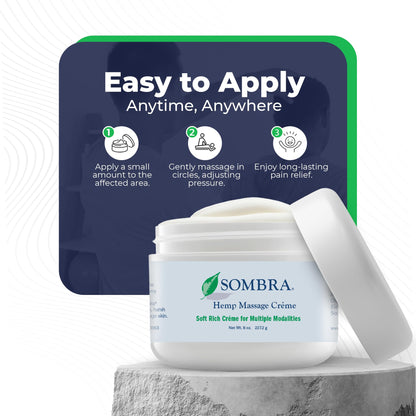 Sombra Hemp Massage Crème – Soothes Sore Muscles (8oz)