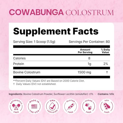 SonoHealth Cowabunga Colostrum – Premium Colostrum Powder for Immune & Gut Health (Kosher & Halal Certified)