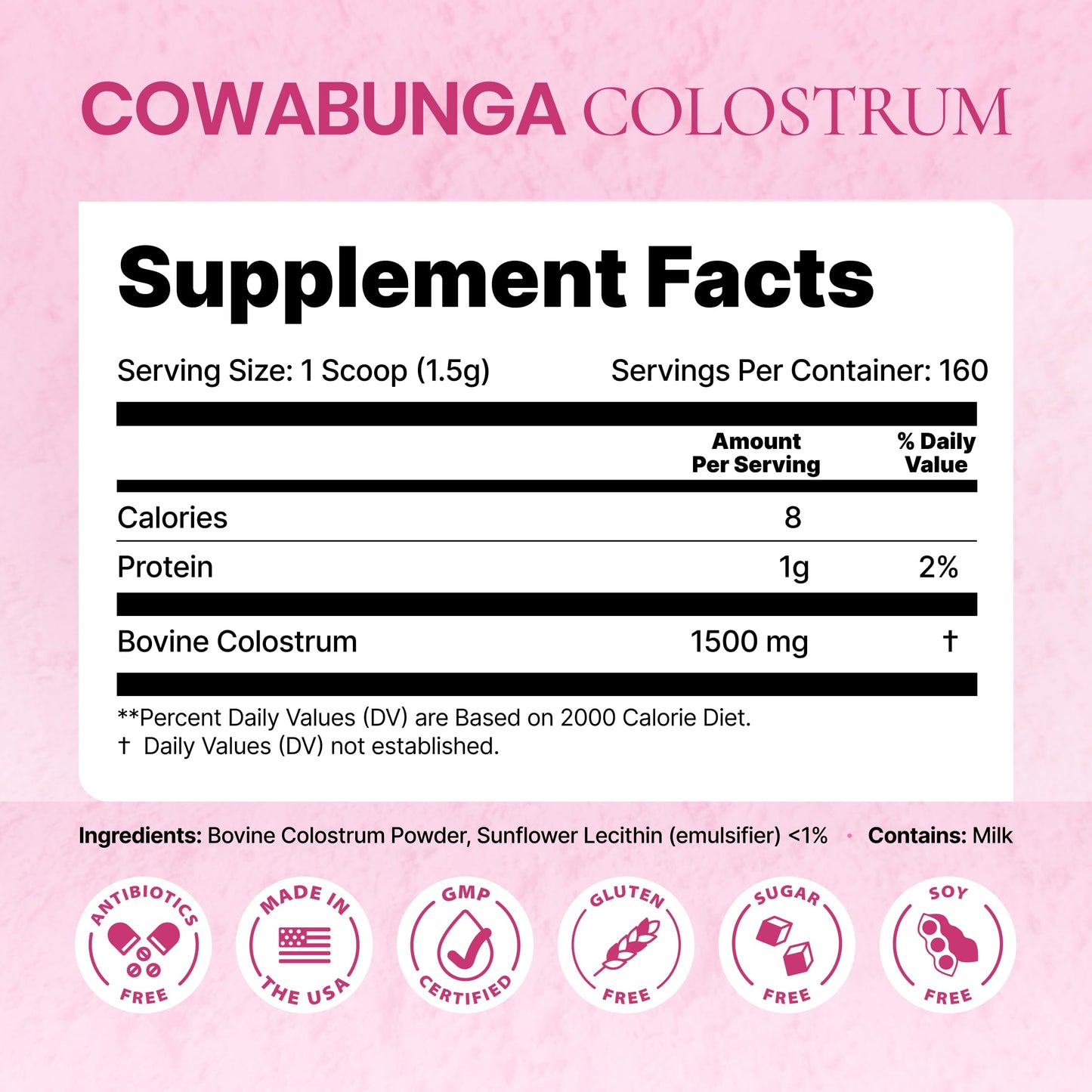 SonoHealth Cowabunga Colostrum Powder – Pure, Unaltered Colostrum for Immune & Gut Support