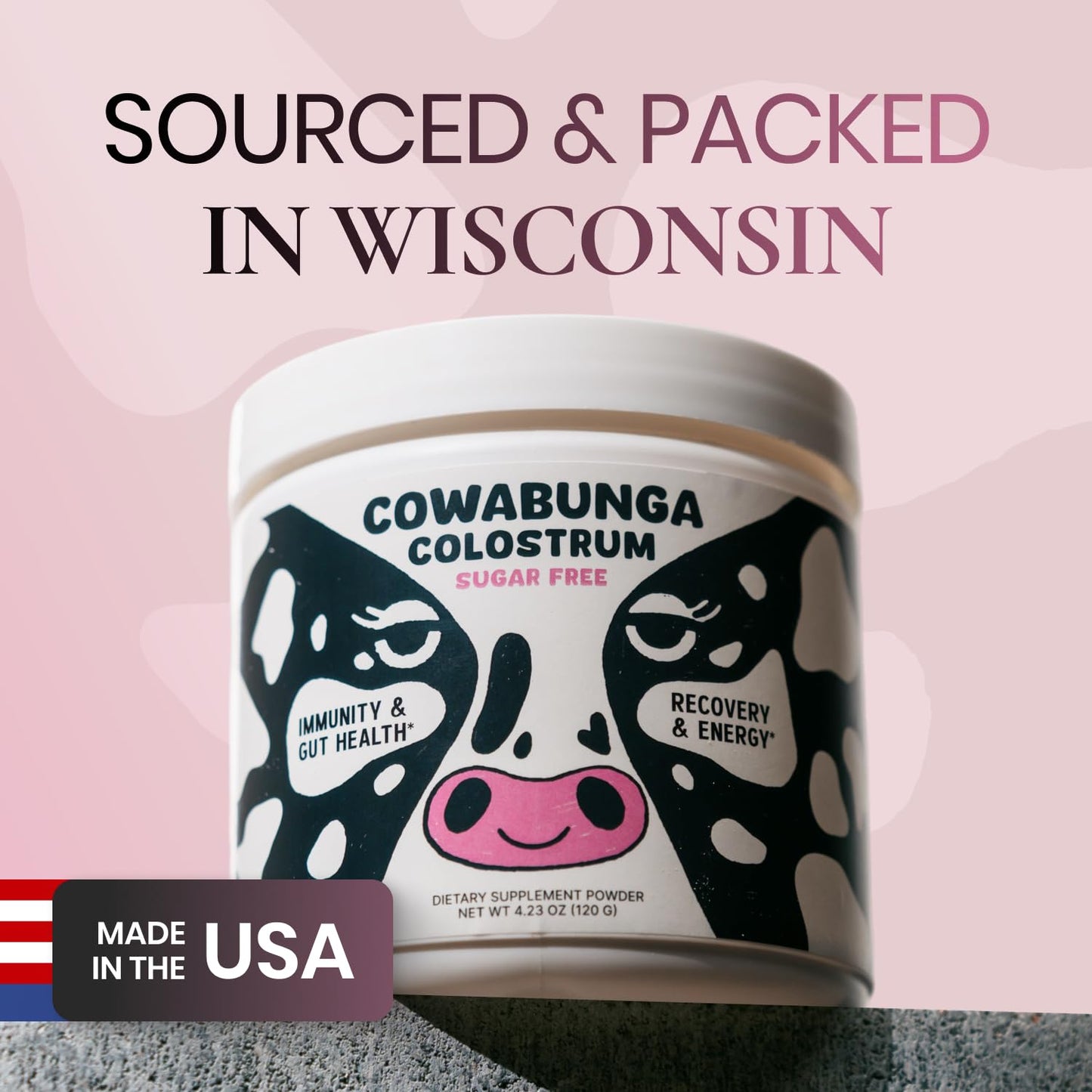 SonoHealth Cowabunga Colostrum Powder – Pure, Unaltered Colostrum for Immune & Gut Support