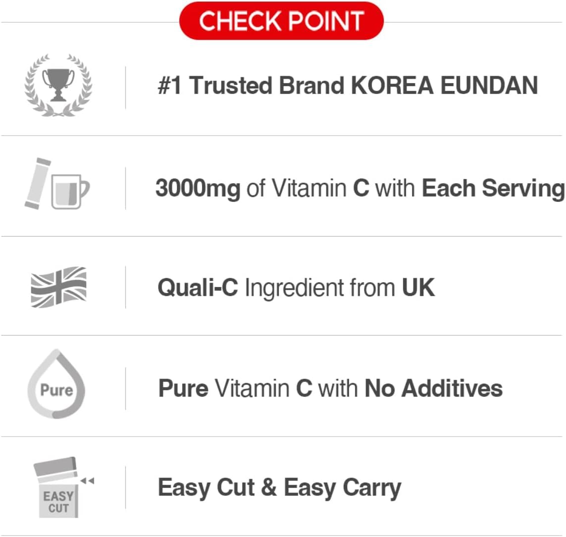 Sookwang Megadose Vitamin C Powder 3000mg | 100 Sticks, 300g