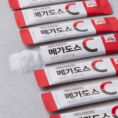 Sookwang Megadose Vitamin C Powder 3000mg | 100 Sticks, 300g
