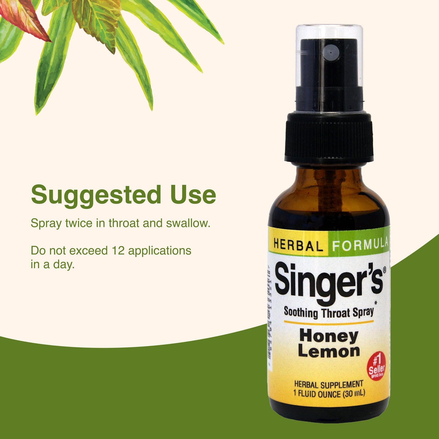 Herbs Etc. Singer's Saving Grace Honey Lemon – Herbal Throat Spray (1 oz)