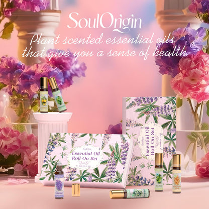 SoulOrigin Essential Oil Roll-On Set – 6 Natural Aromatherapy Oils