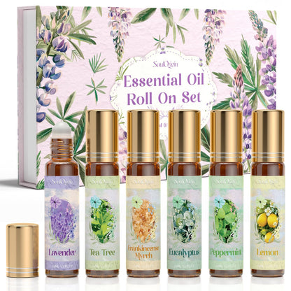 SoulOrigin Essential Oil Roll-On Set – 6 Natural Aromatherapy Oils