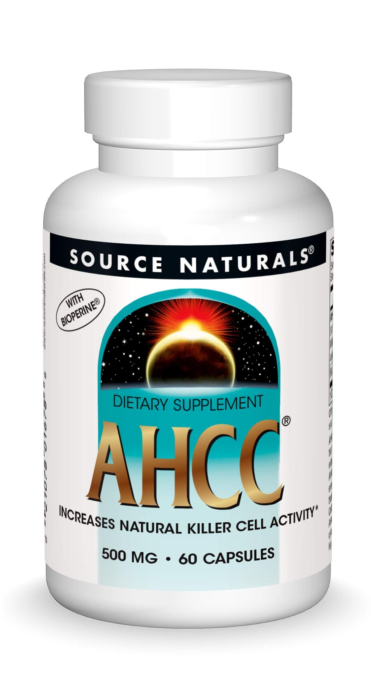 Source Naturals AHCC with Bioperine 500 mg - 60 Capsules | Immune Support
