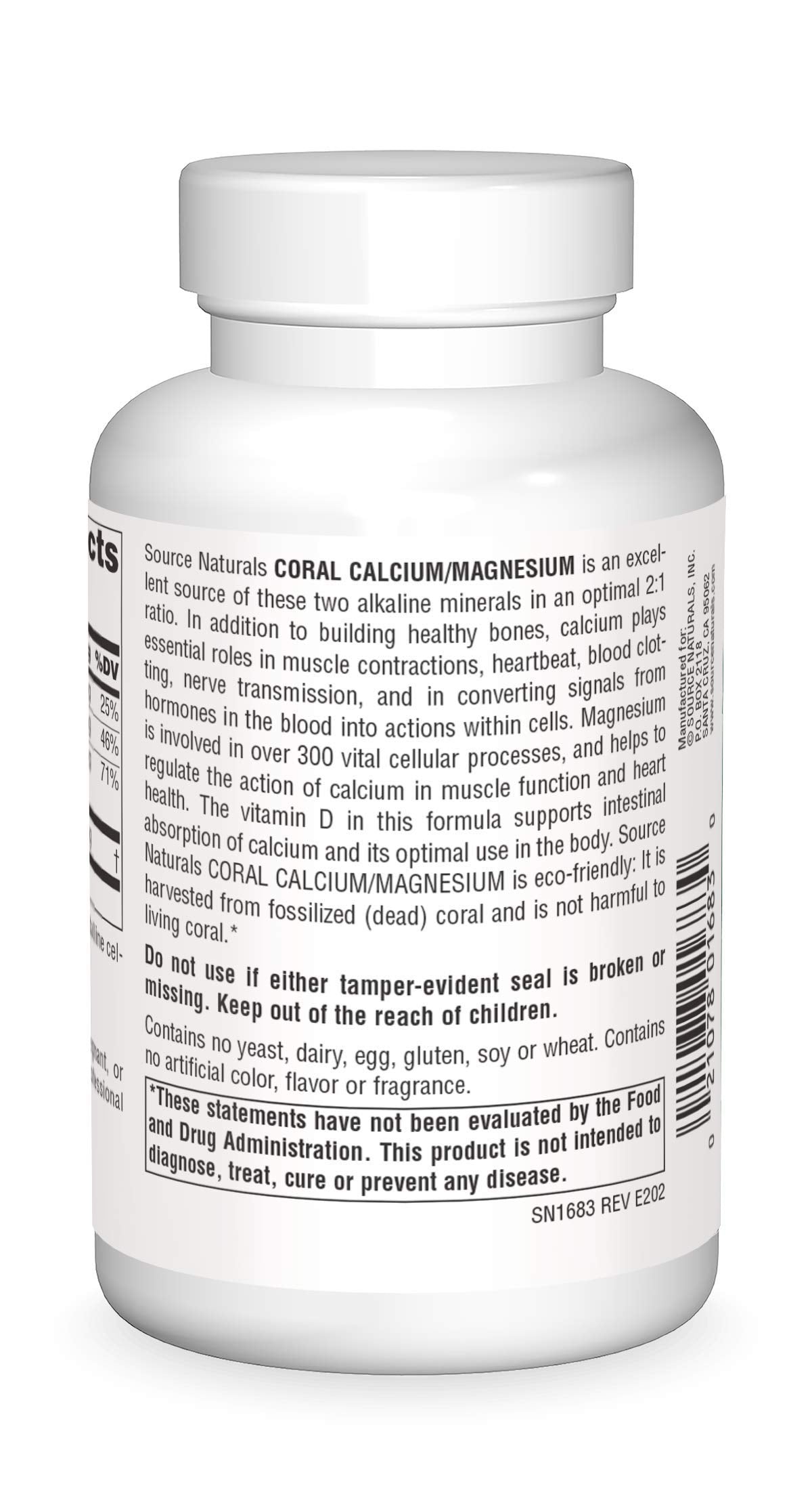 Source Naturals Coral Calcium with Magnesium Capsules – 90 Count