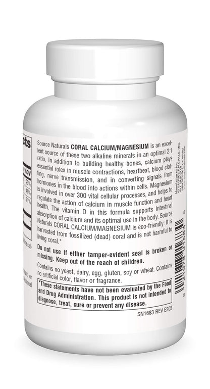 Source Naturals Coral Calcium with Magnesium Capsules – 90 Count