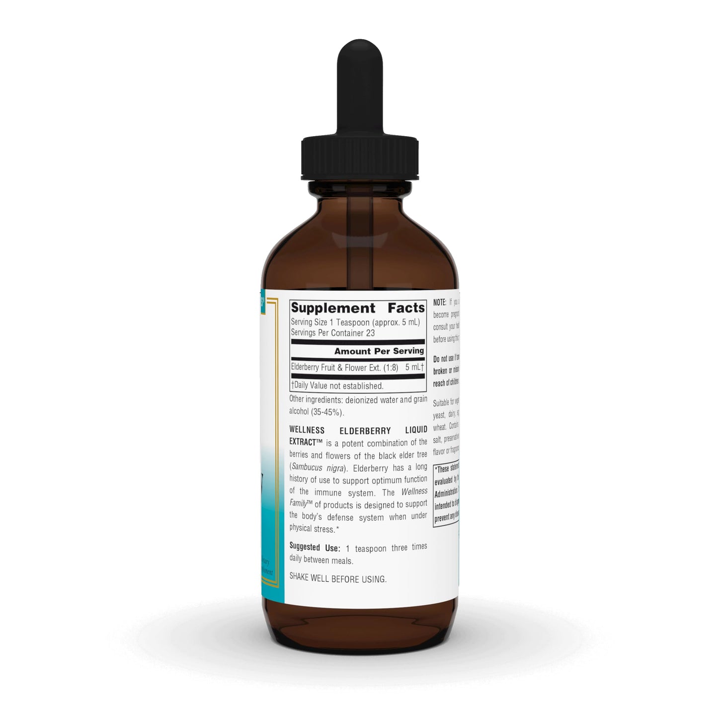 Source Naturals Wellness Elderberry Liquid Extract – Immune System Support* | Sambucus nigra | 4 fl oz
