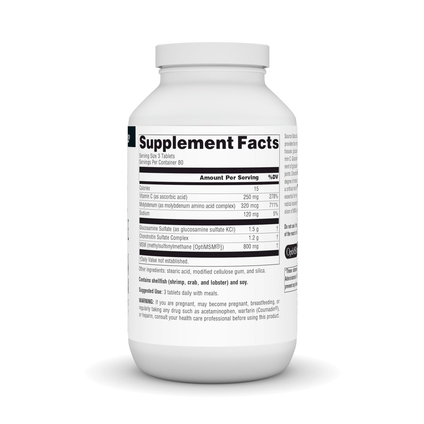 Source Naturals Glucosamine Chondroitin Complex with MSM – 240 Tablets