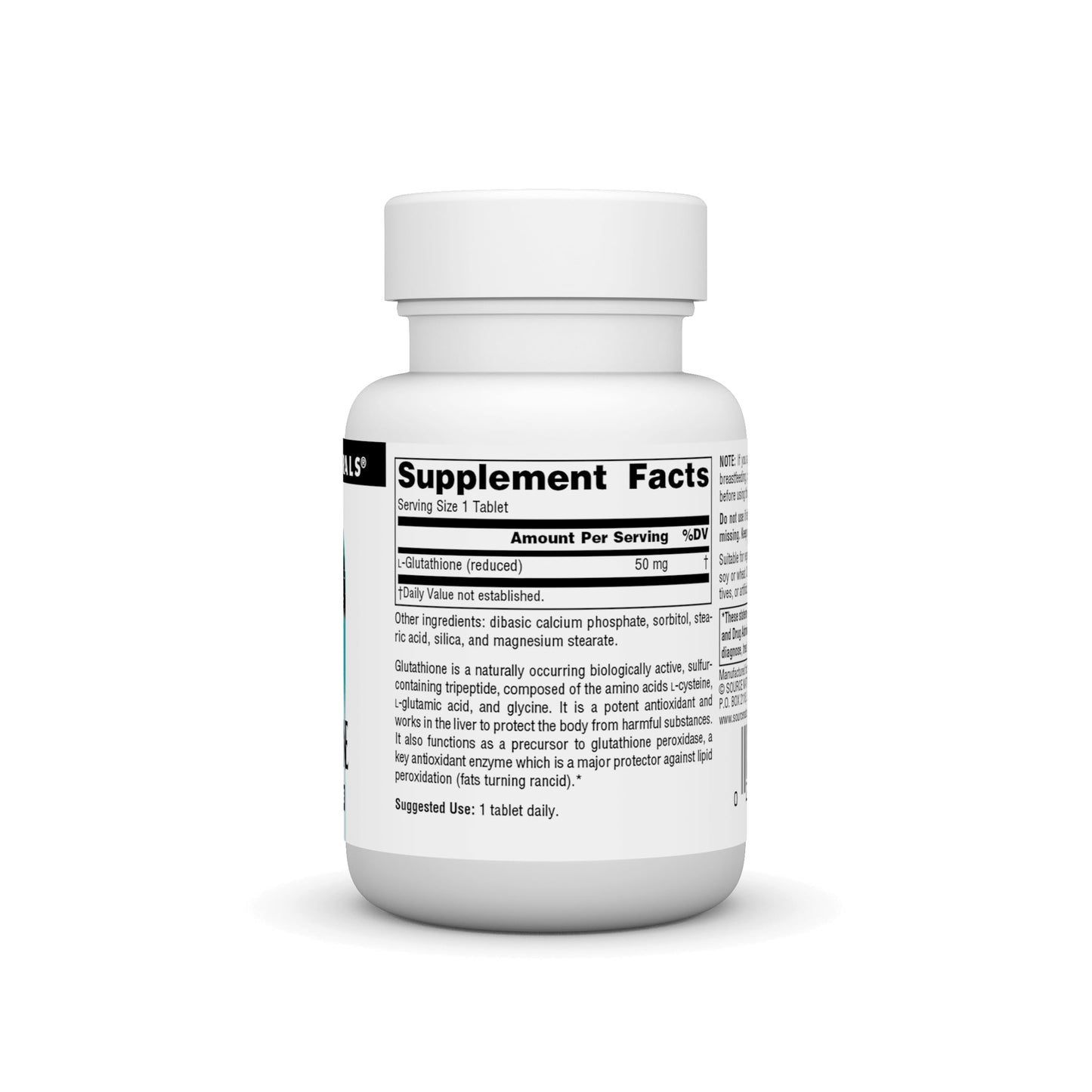 Source Naturals Glutathione 50mg – Liver Support Supplement (60 Tablets)