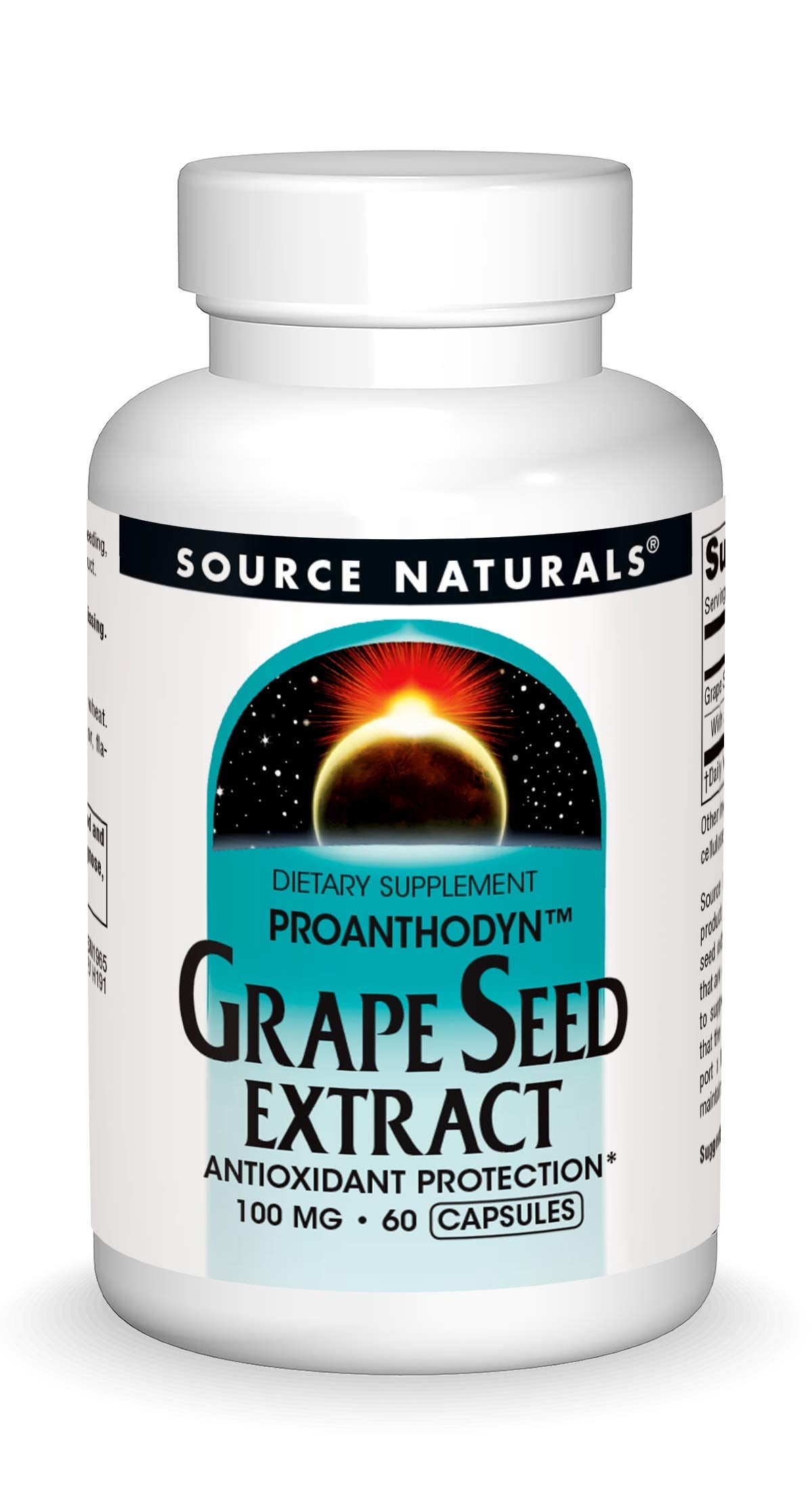 Source Naturals Grape Seed Extract - 100 mg, 60 Capsules | Supports Healthy Aging Brain*