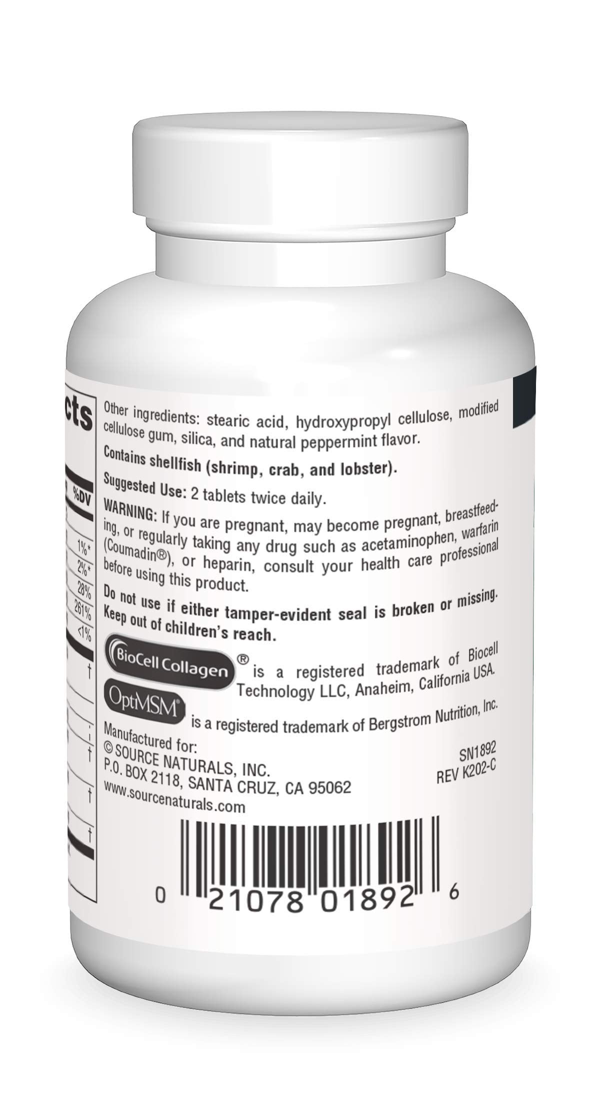 Source Naturals Hyaluronic Joint Complex with Glucosamine, Chondroitin & MSM - 30 Tablets