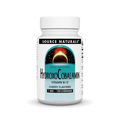 Source Naturals HydroxoCobalamin B-12 Lozenges 1 mg Cherry, 120 Count