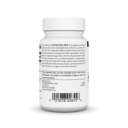 Source Naturals HydroxoCobalamin B-12 Lozenges 1 mg Cherry, 120 Count