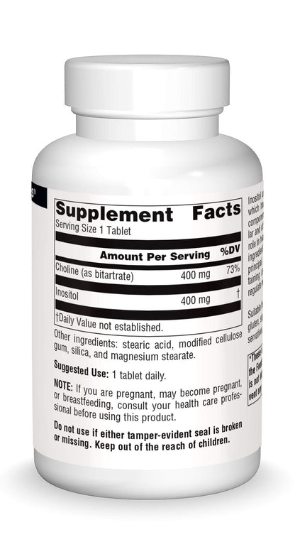 Source Naturals Inositol & Choline 800 mg - 100 Tablets | Nerve Support