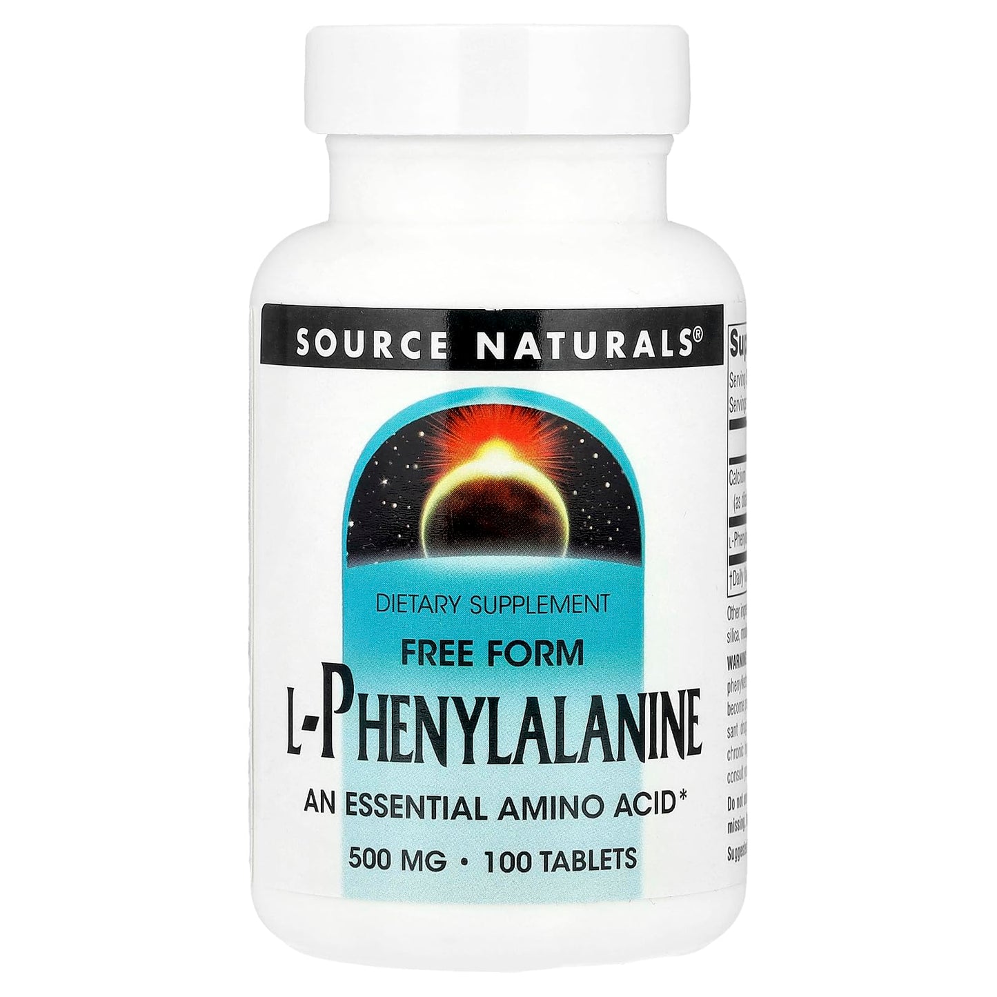 Source Naturals L-Phenylalanine Free Form Essential Amino Acid* - 100 Tablets