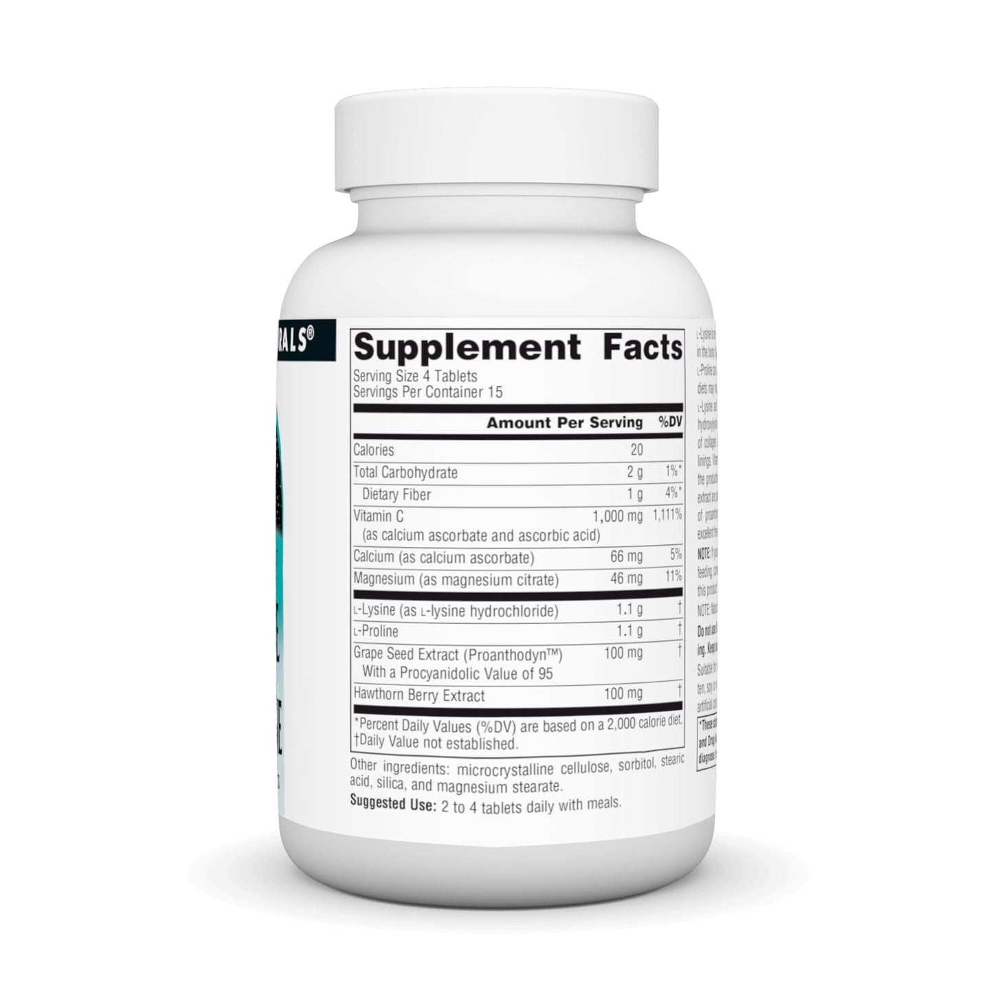 Source Naturals L-Proline & L-Lysine, 550mg - 60 Tablets